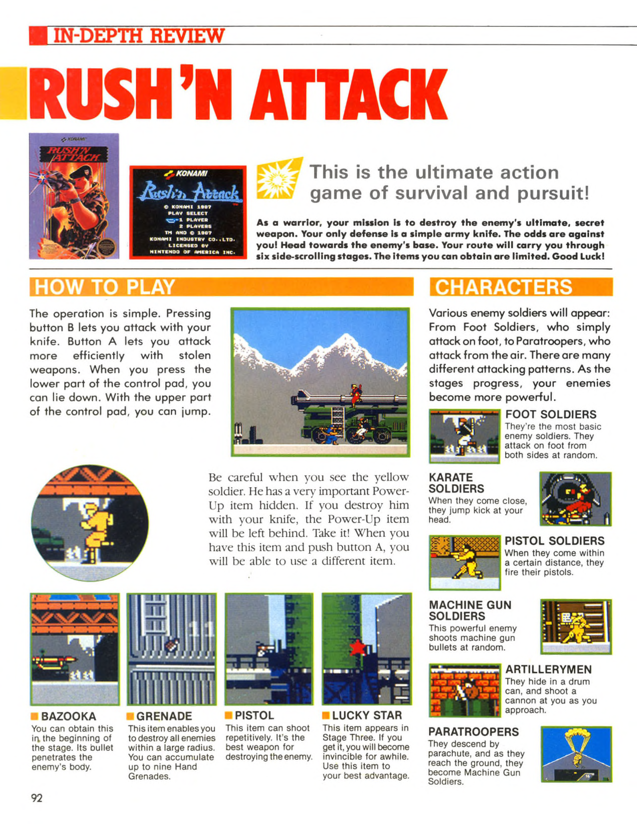 Let's Play Russian Attack Arcade Game (Rush 'N Attack) 